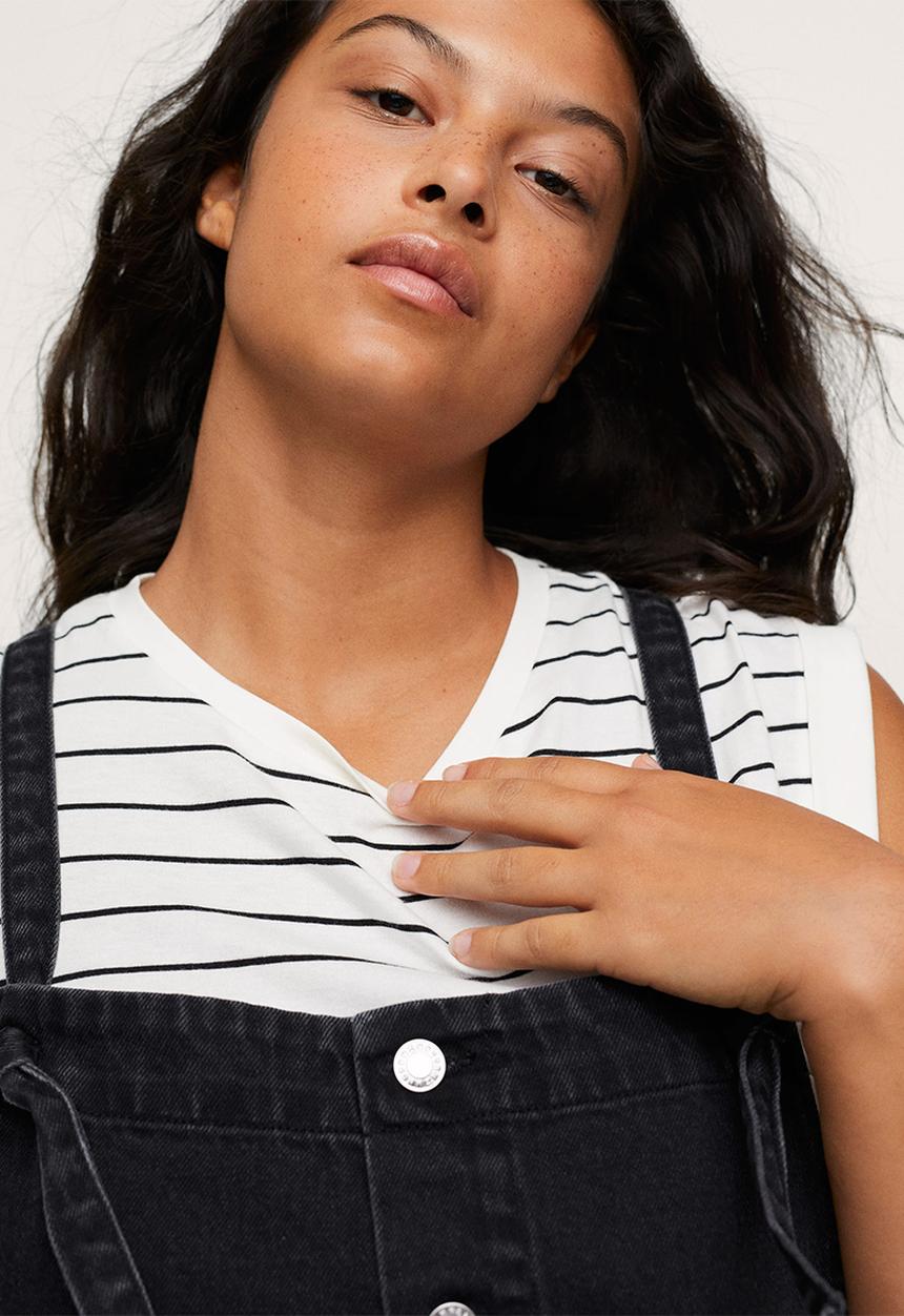 MANGO - Plus dungarees angela - open grey