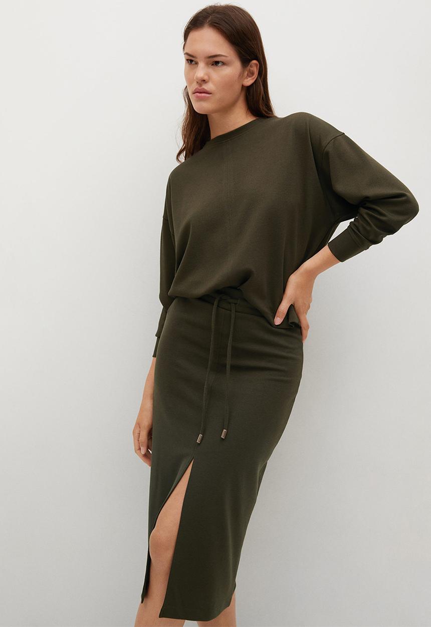 MANGO - Skirt amelie - khaki 