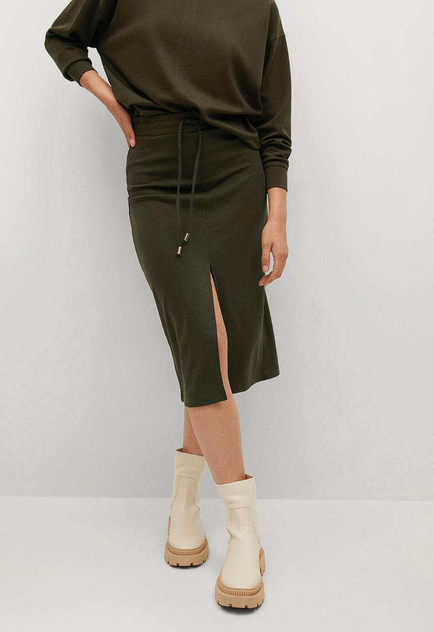 MANGO - Skirt amelie - khaki 