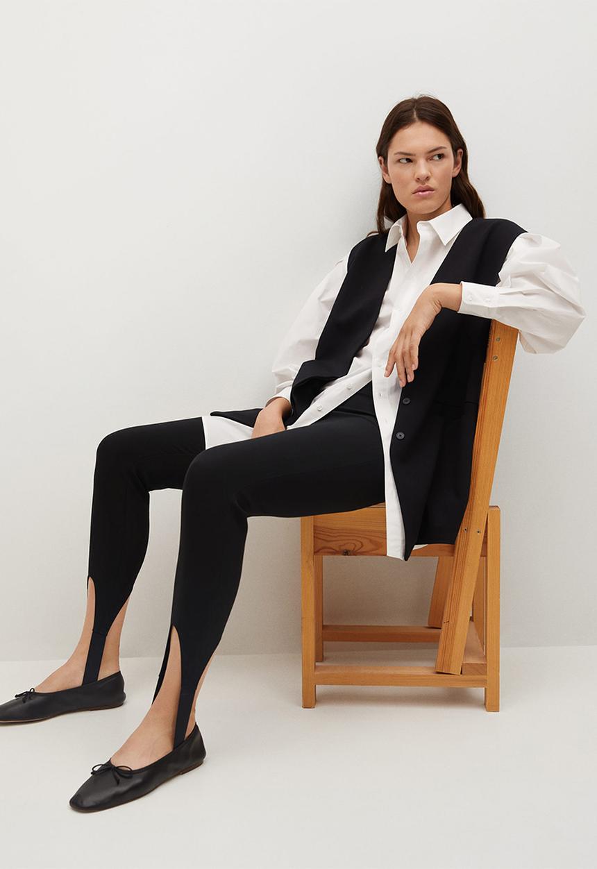 MANGO - Leggings fuseau - black