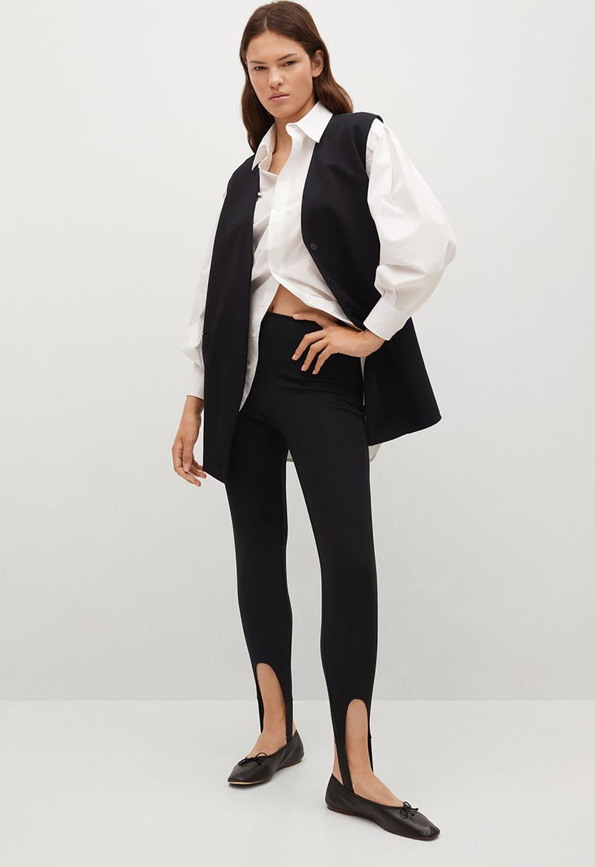 MANGO - Leggings fuseau - black