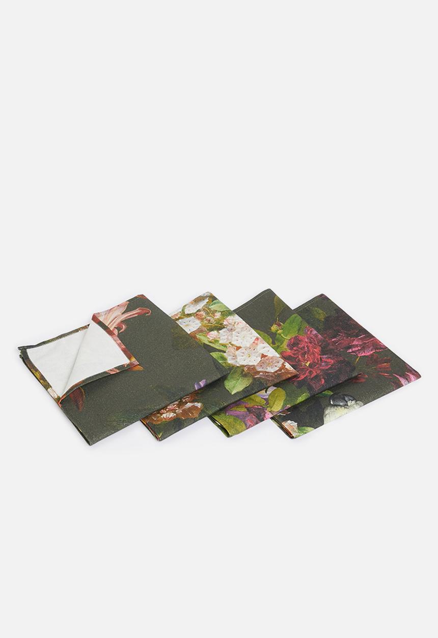 Hertex Haus - Cockatoo napkin set of 4 - moody