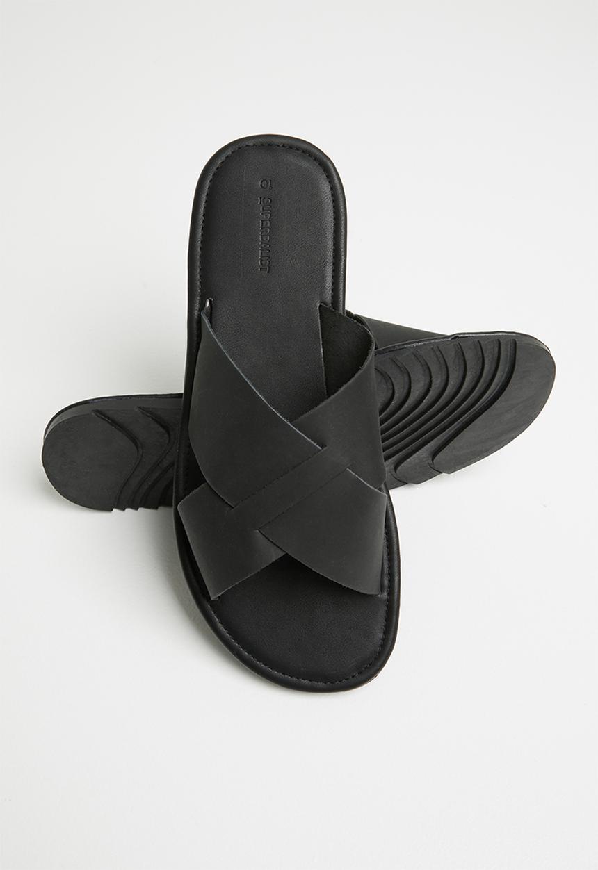 Superbalist - French leather sandal - black