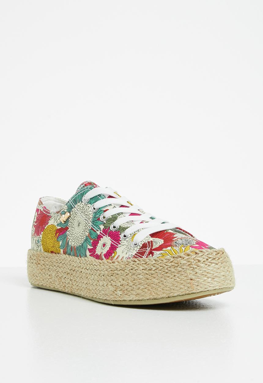 Plum - Zamia espadrille sneaker - red floral