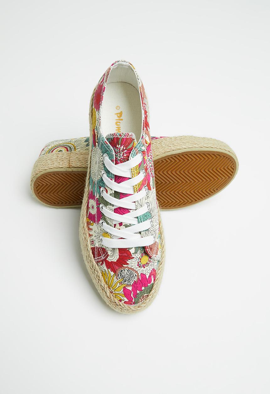 Plum - Zamia espadrille sneaker - red floral