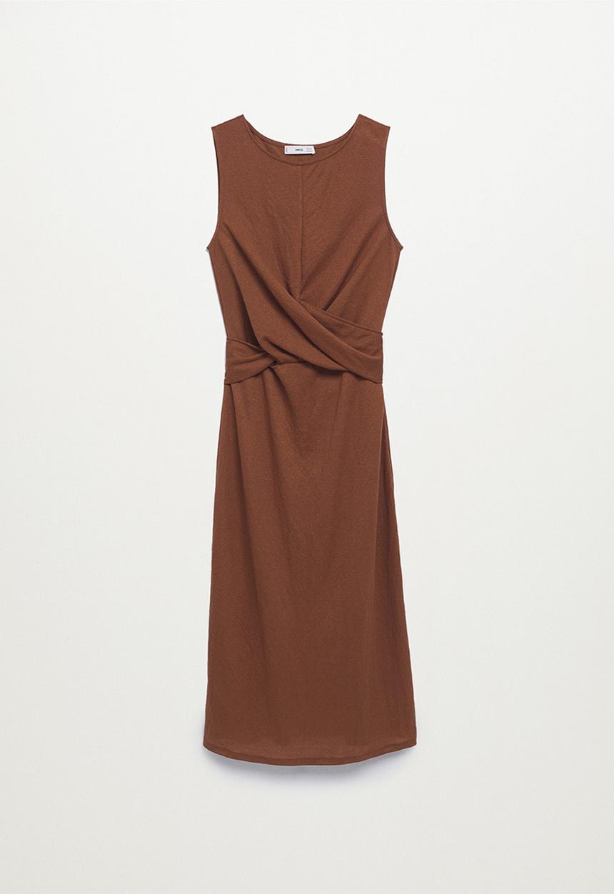 MANGO - Dress tim-h - brown