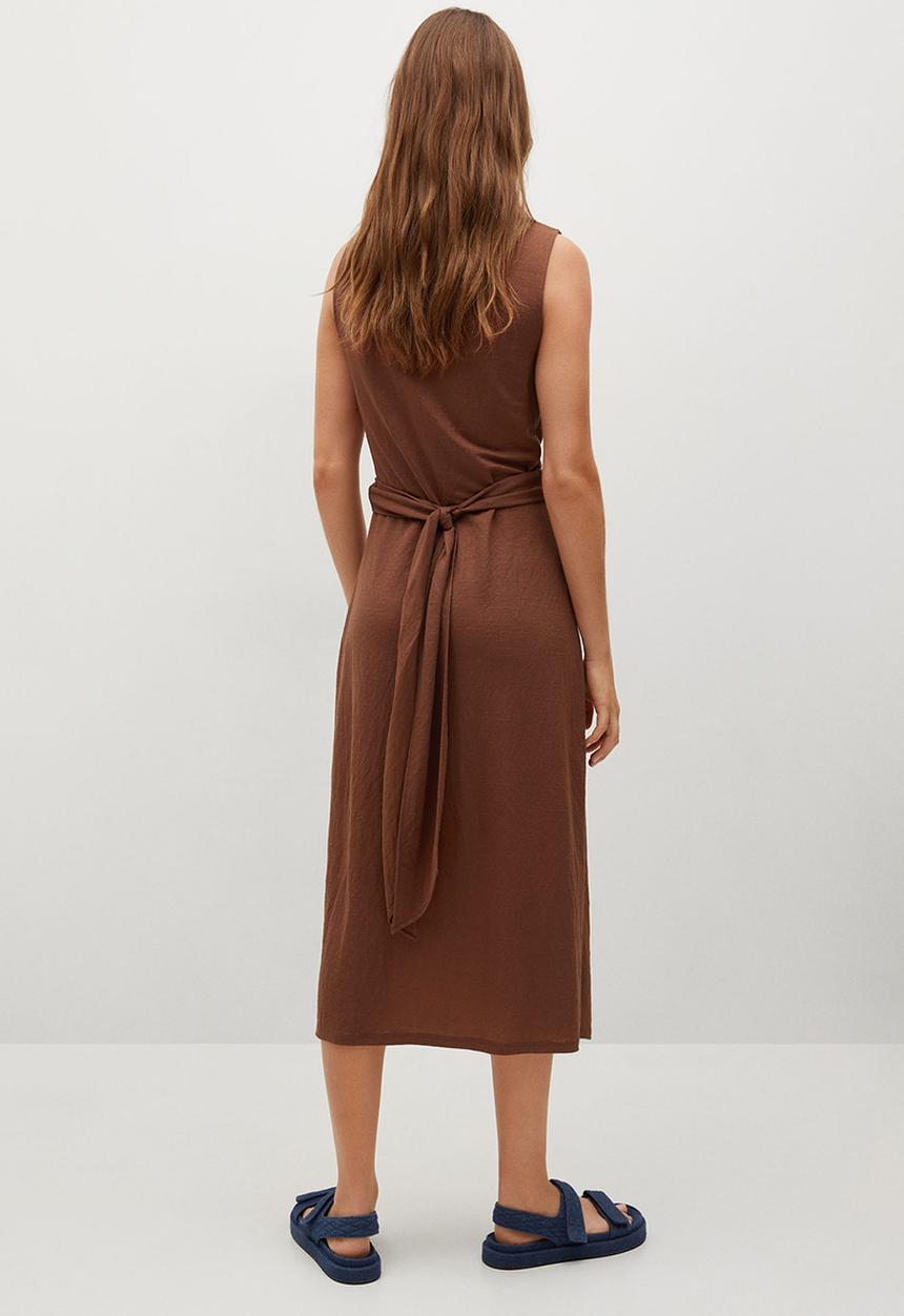MANGO - Dress tim-h - brown