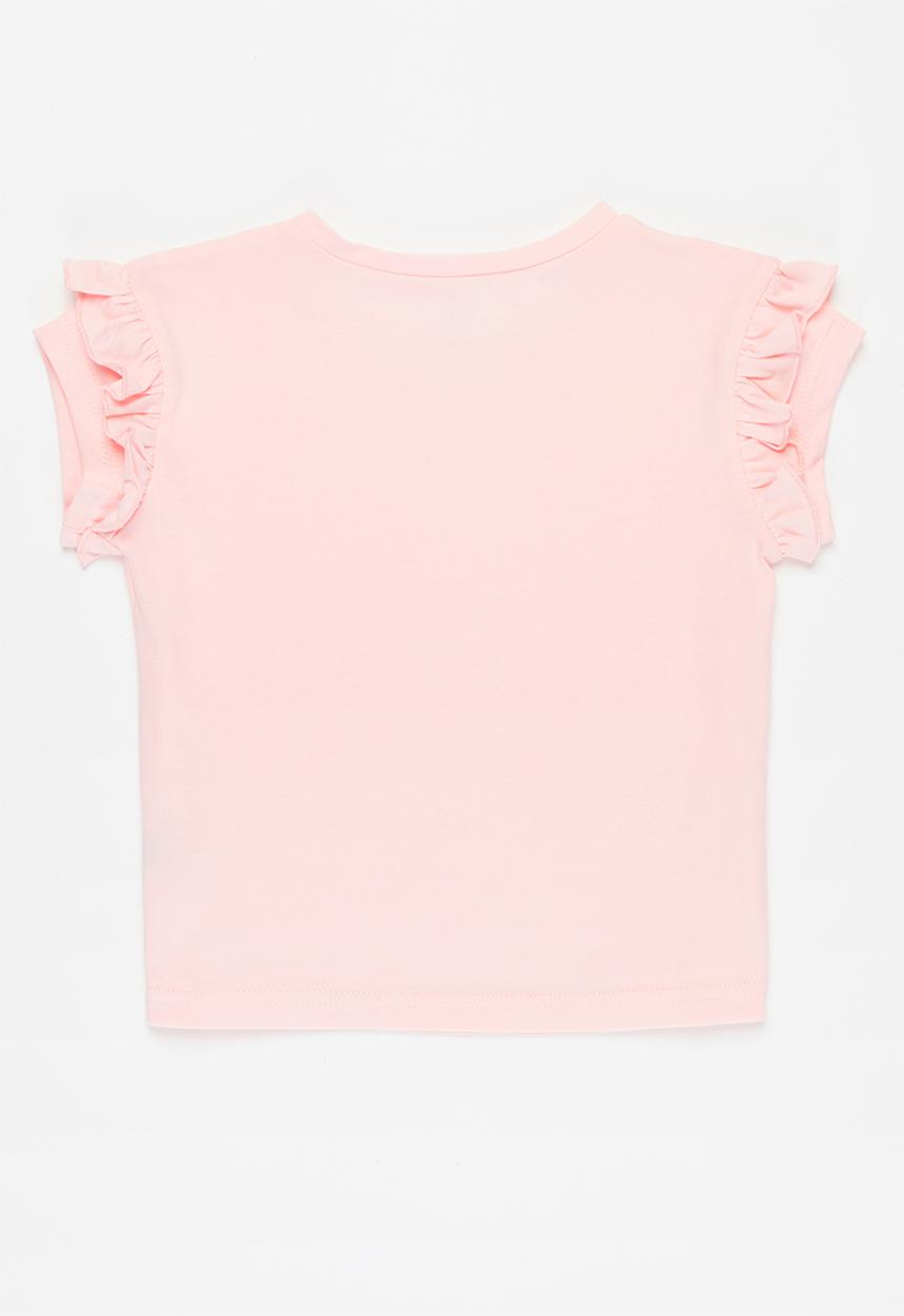 Superbalist Kids - Girls frill sleeve T-shirt - light pink
