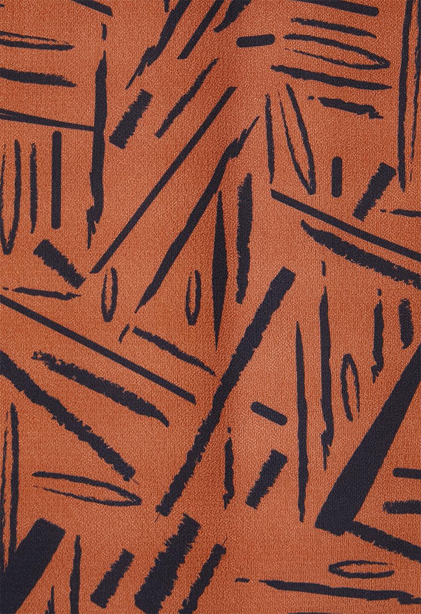 Superbalist - Printed basic woven tee - rust 