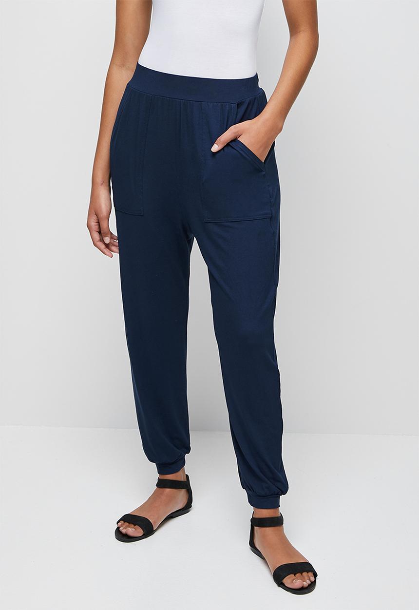 edit - Pocket detail harem pant - navy
