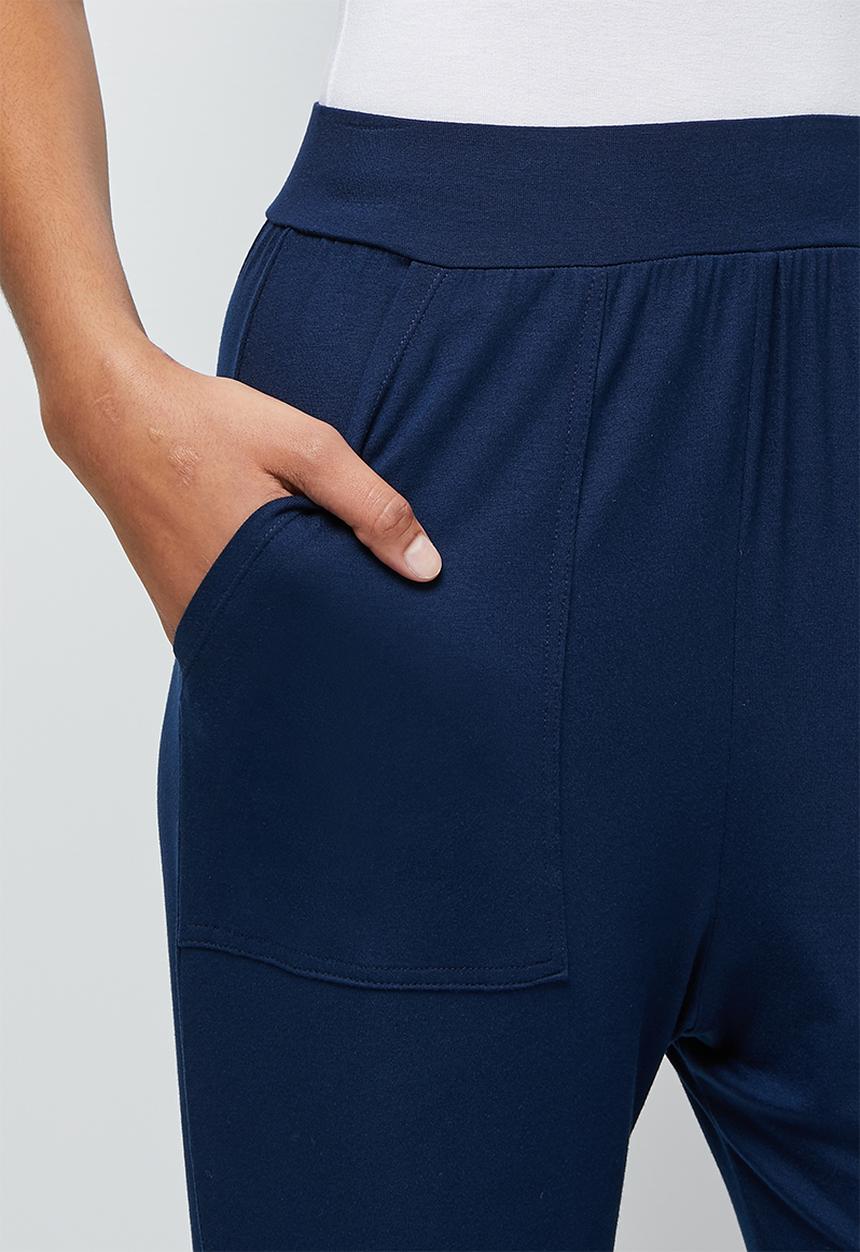edit - Pocket detail harem pant - navy
