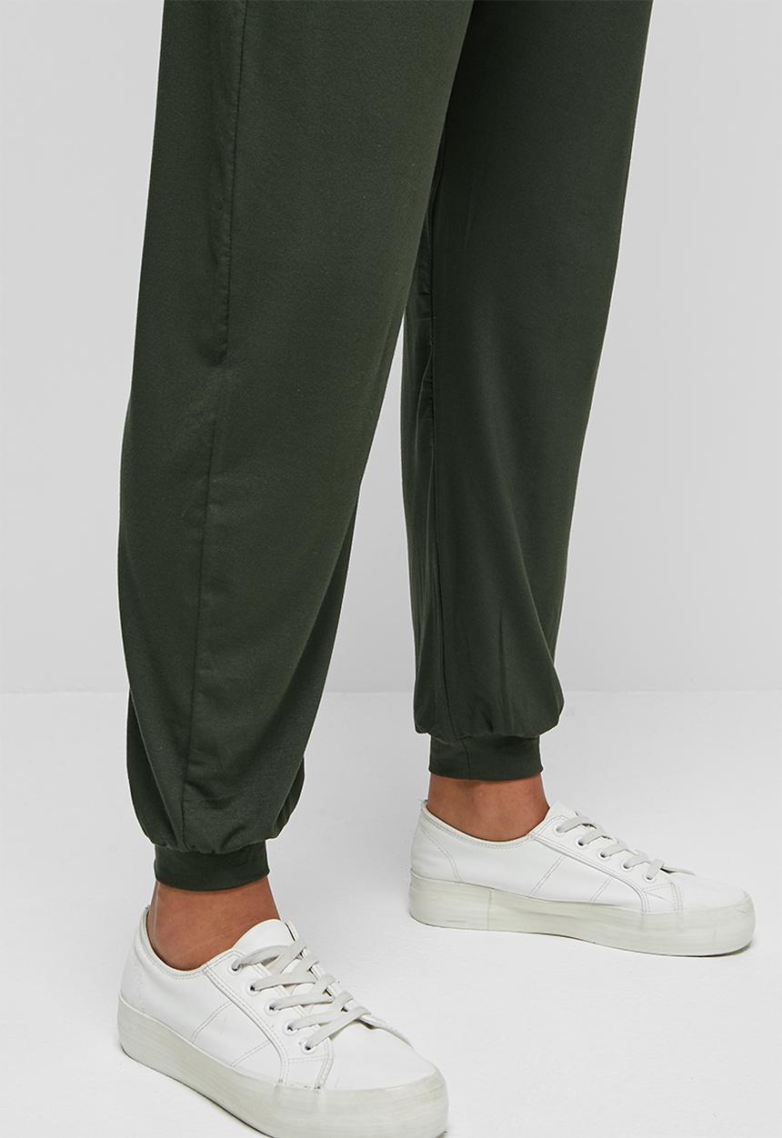 edit - Pocket detail harem pant - dark olive