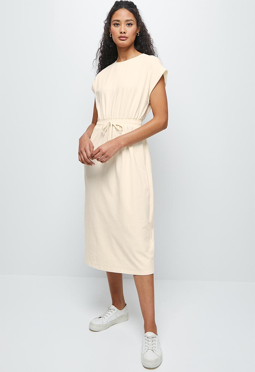 edit - Grown on sleeve knit dress - ecru