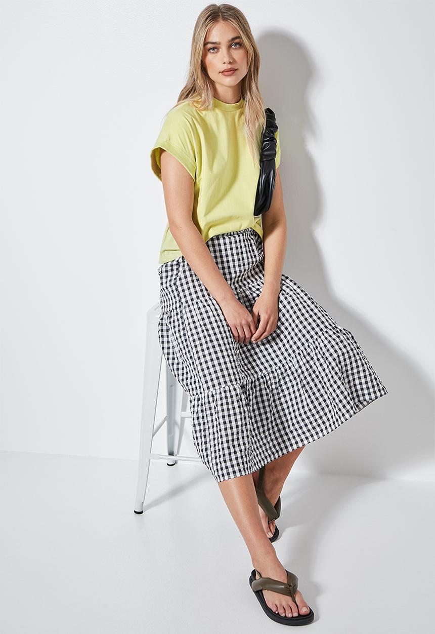 Superbalist - Rib trim tee - pale green