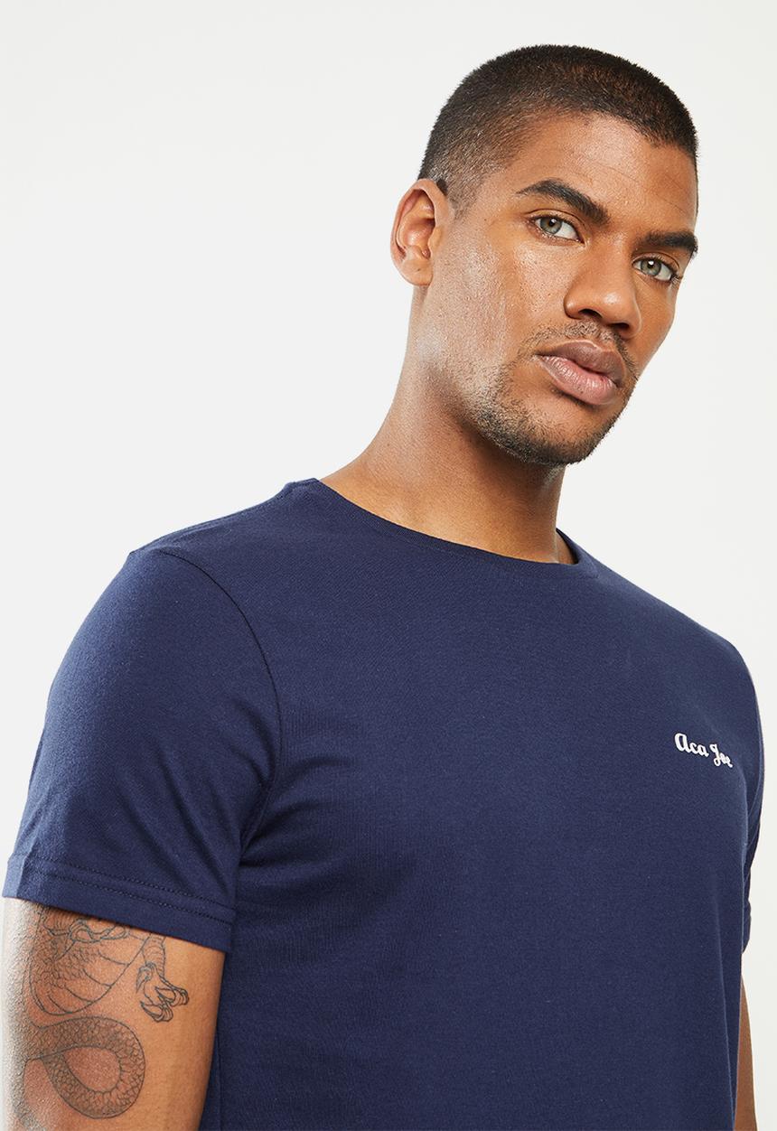 Aca Joe - High square logo tee - navy