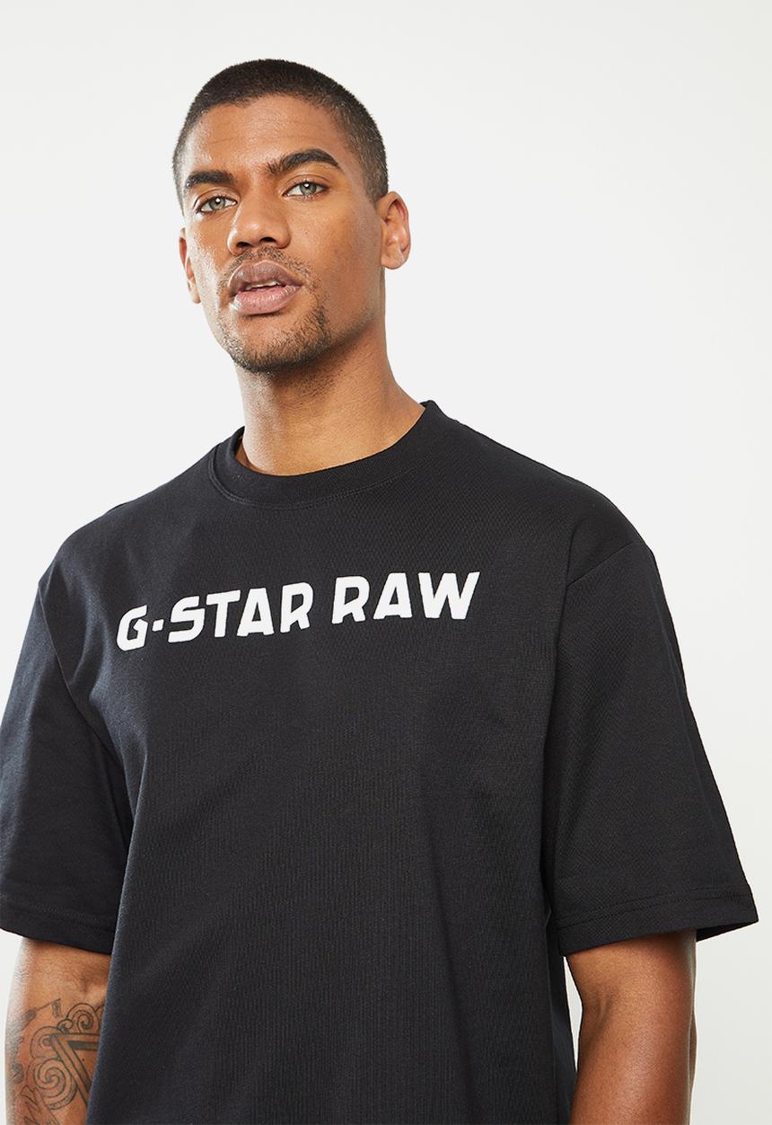 G-STAR - Snoop logo tee - dark black & milk