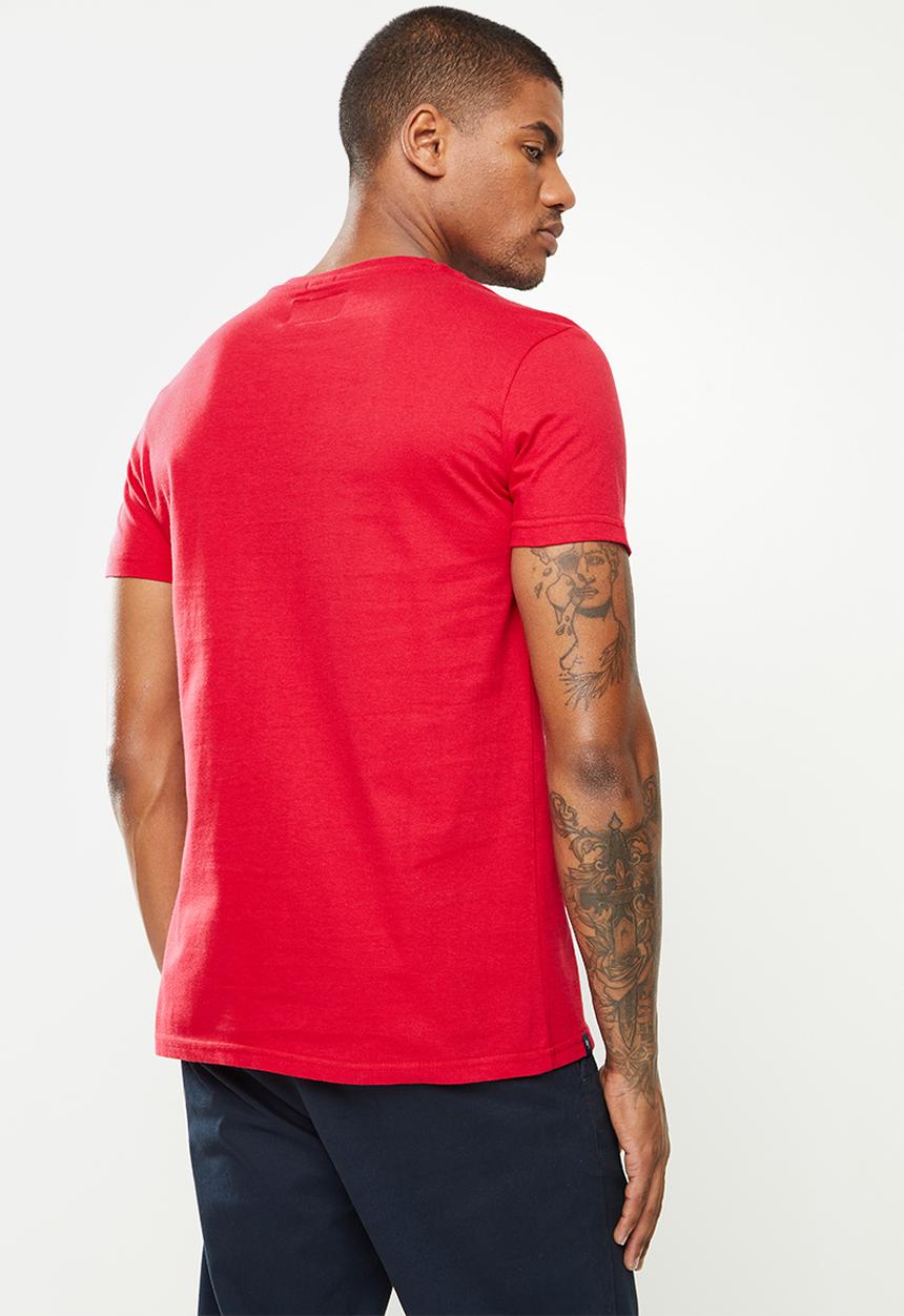 Aca Joe - Aca joe v-neck short sleeve t-shirt - red