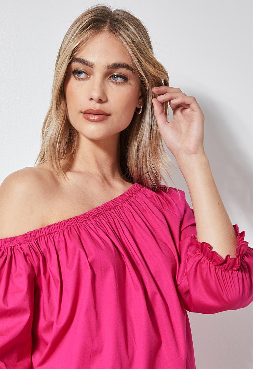 VELVET - Off shoulder tiered mini