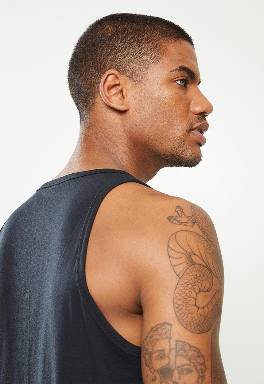 Fox - Badge tank - black