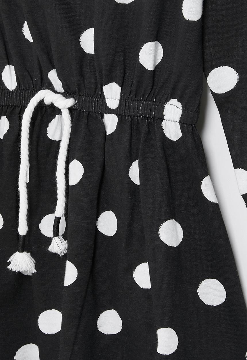 MINOTI - Girls basic jersey dress - black & white 
