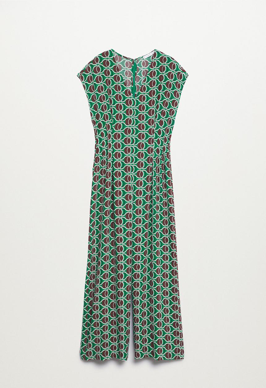 MANGO - One-piece suit pleaty - green