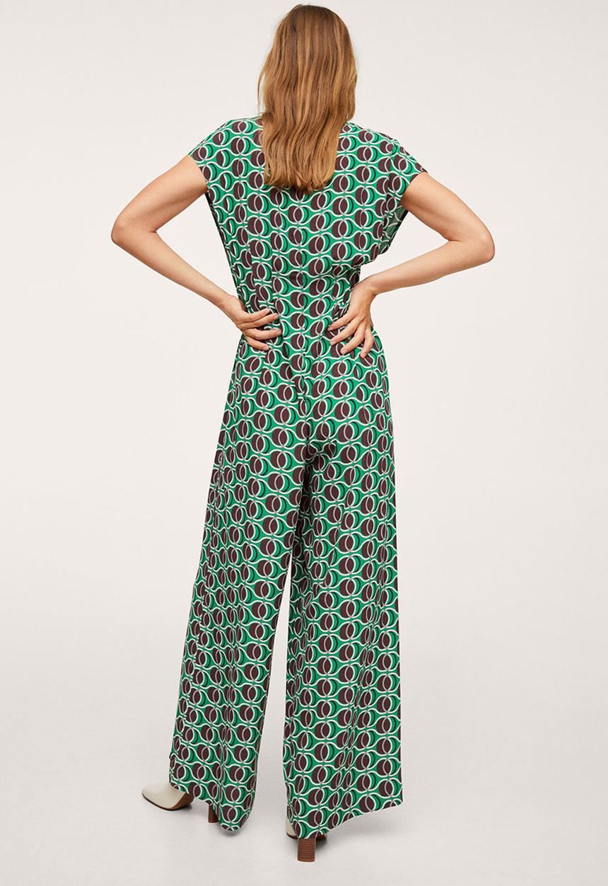 MANGO - One-piece suit pleaty - green