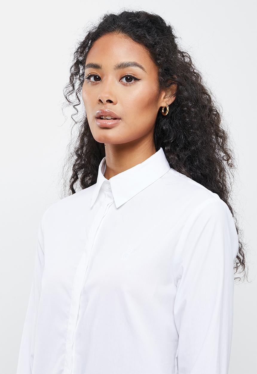 POLO - Jamie basic long sleeve shirt - white