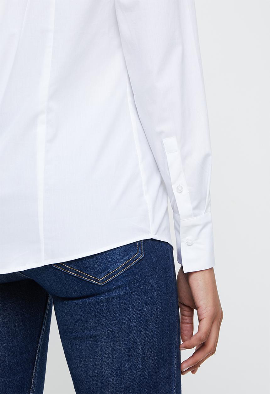POLO - Jamie basic long sleeve shirt - white