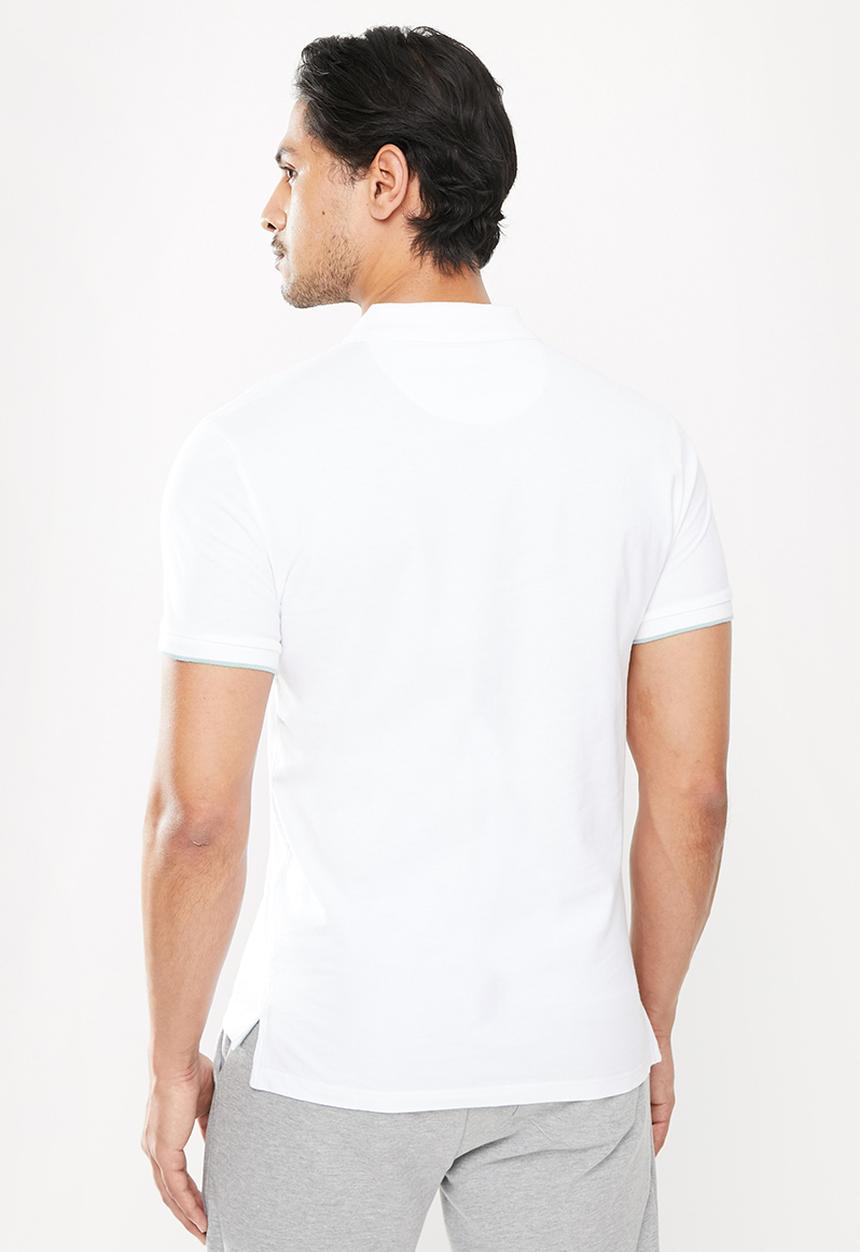 POLO - Joseph short sleeve golfer - white