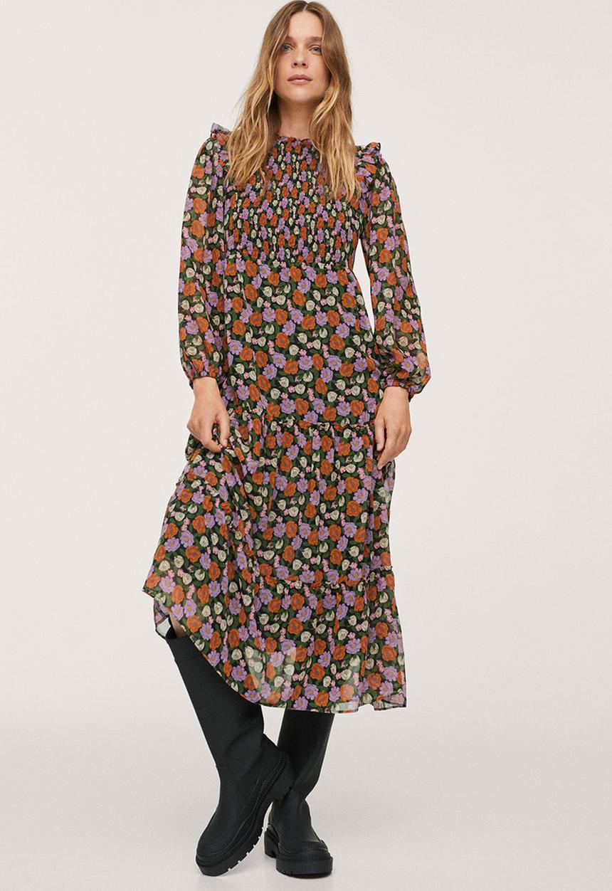 MANGO - Dress margot - orange