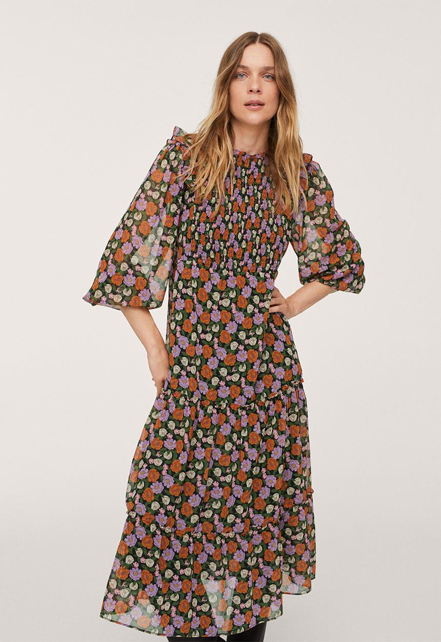 MANGO - Dress margot - orange