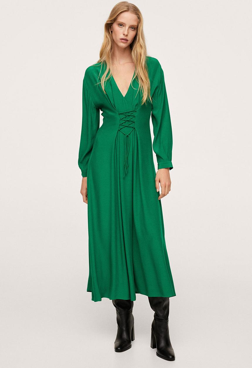 MANGO - Dress crosser - green