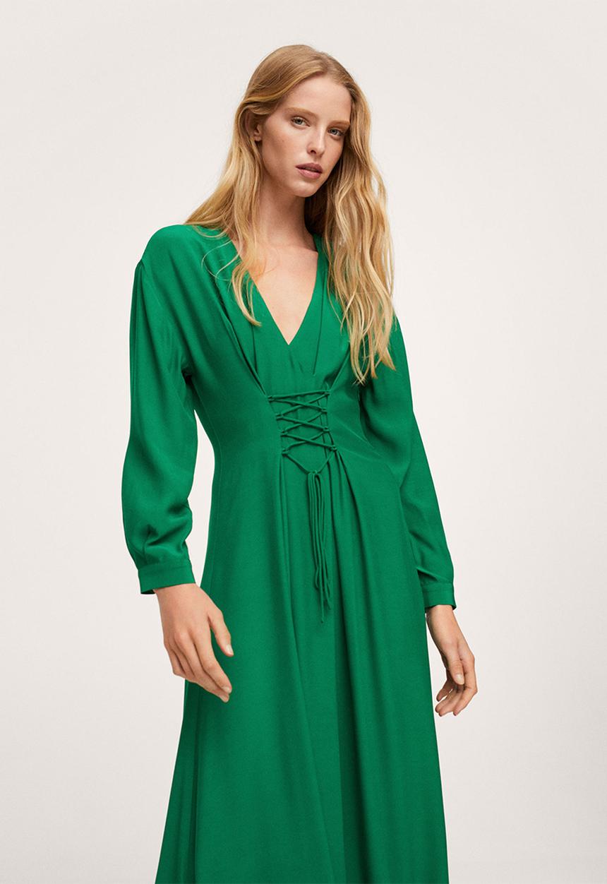 MANGO - Dress crosser - green