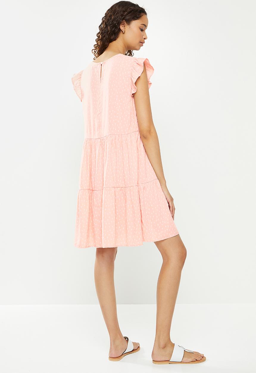 Revenge - Cap sleeve smock dress - pink