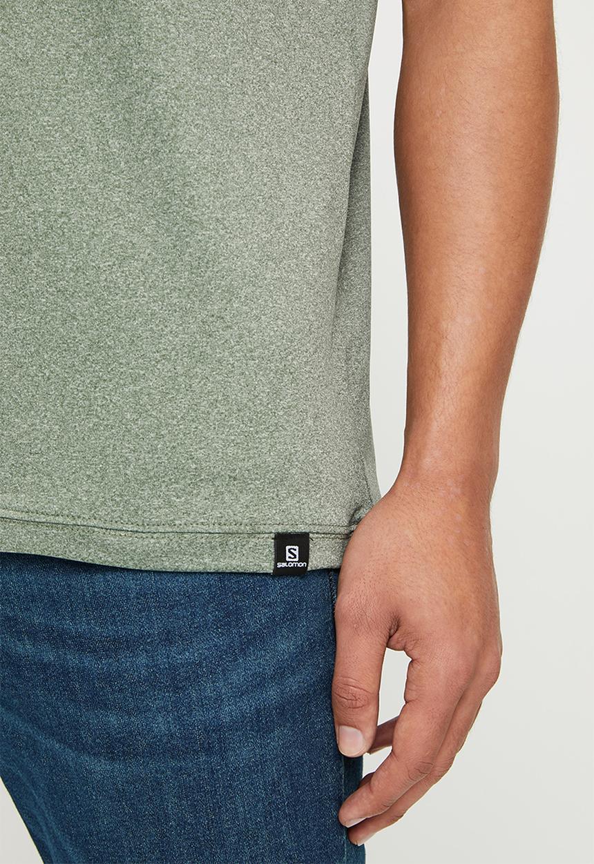 Salomon - Stratos short sleeve polo m - grey