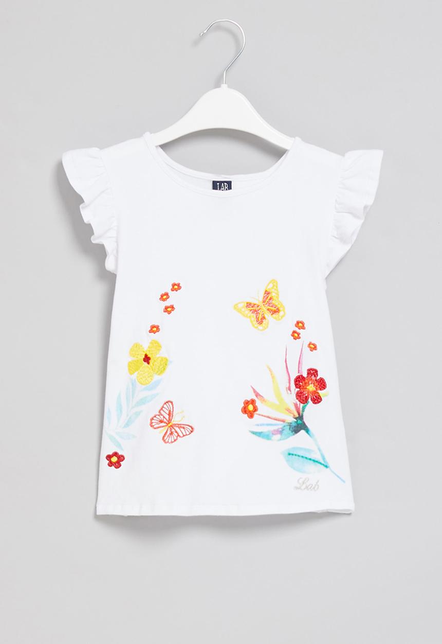 LAB - Girls short sleeve tee - white
