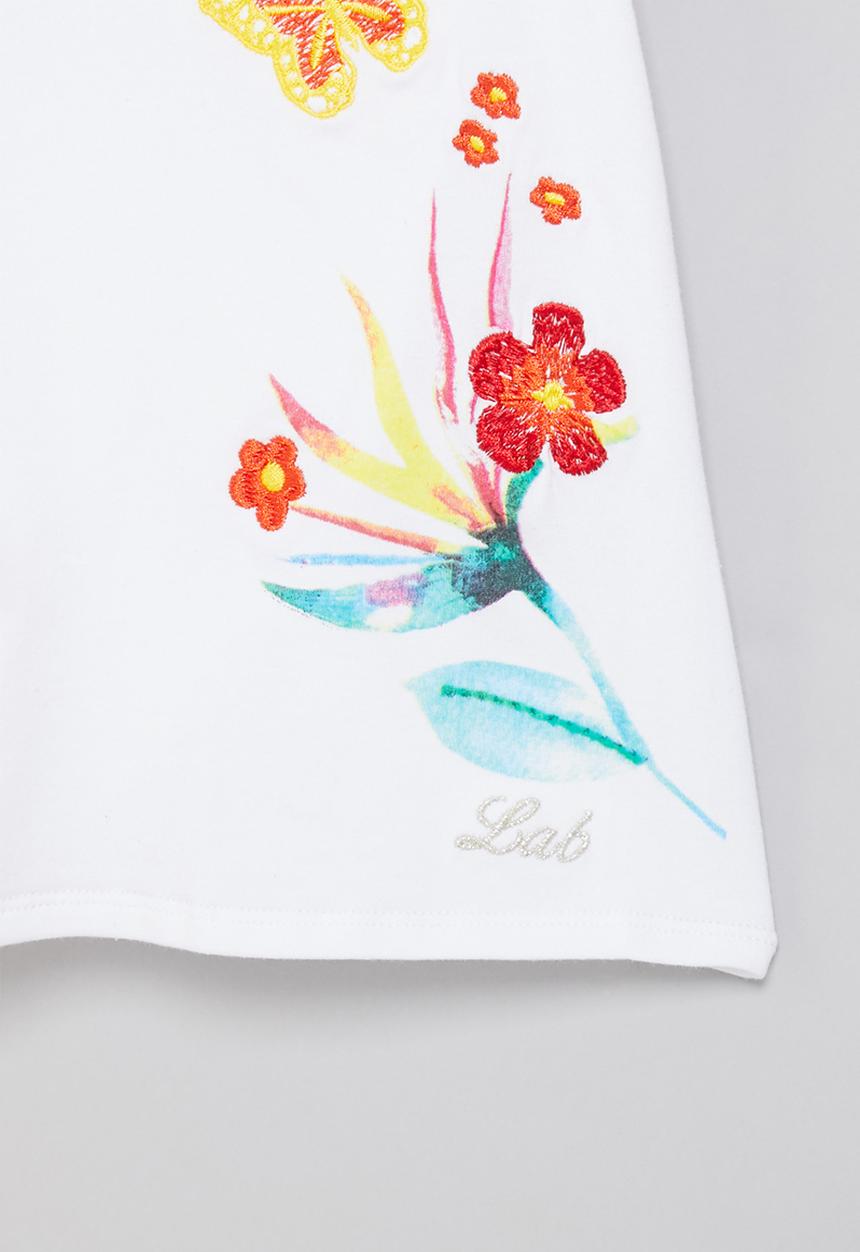 LAB - Girls short sleeve tee - white