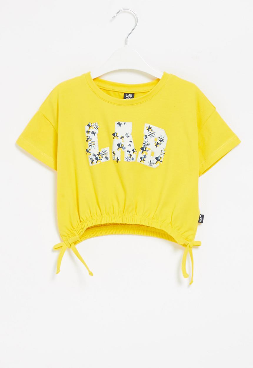 LAB - Girls lab crop top - yellow