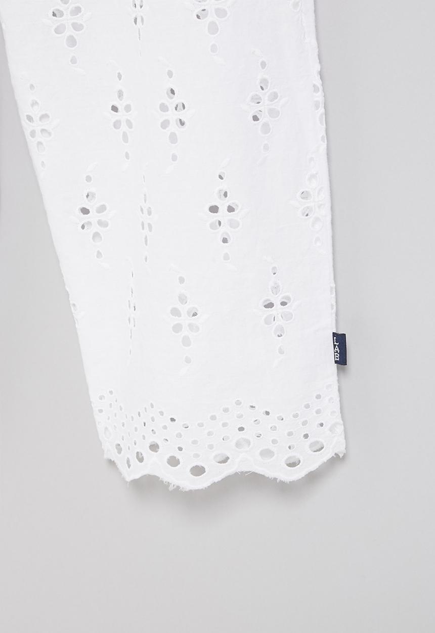 LAB - Girls anglaise jumpsuit - white