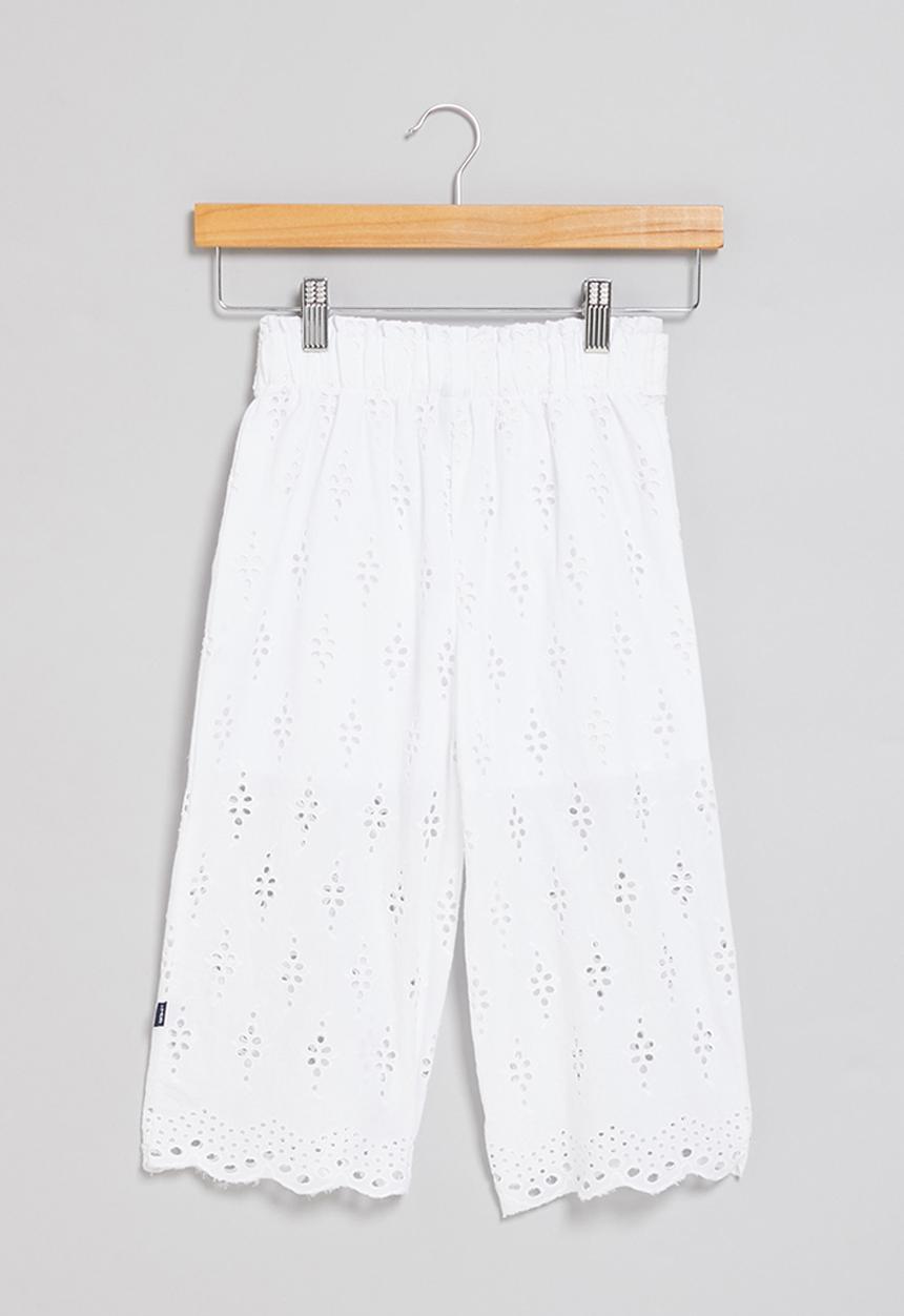 LAB - Girls anglaise pants - white