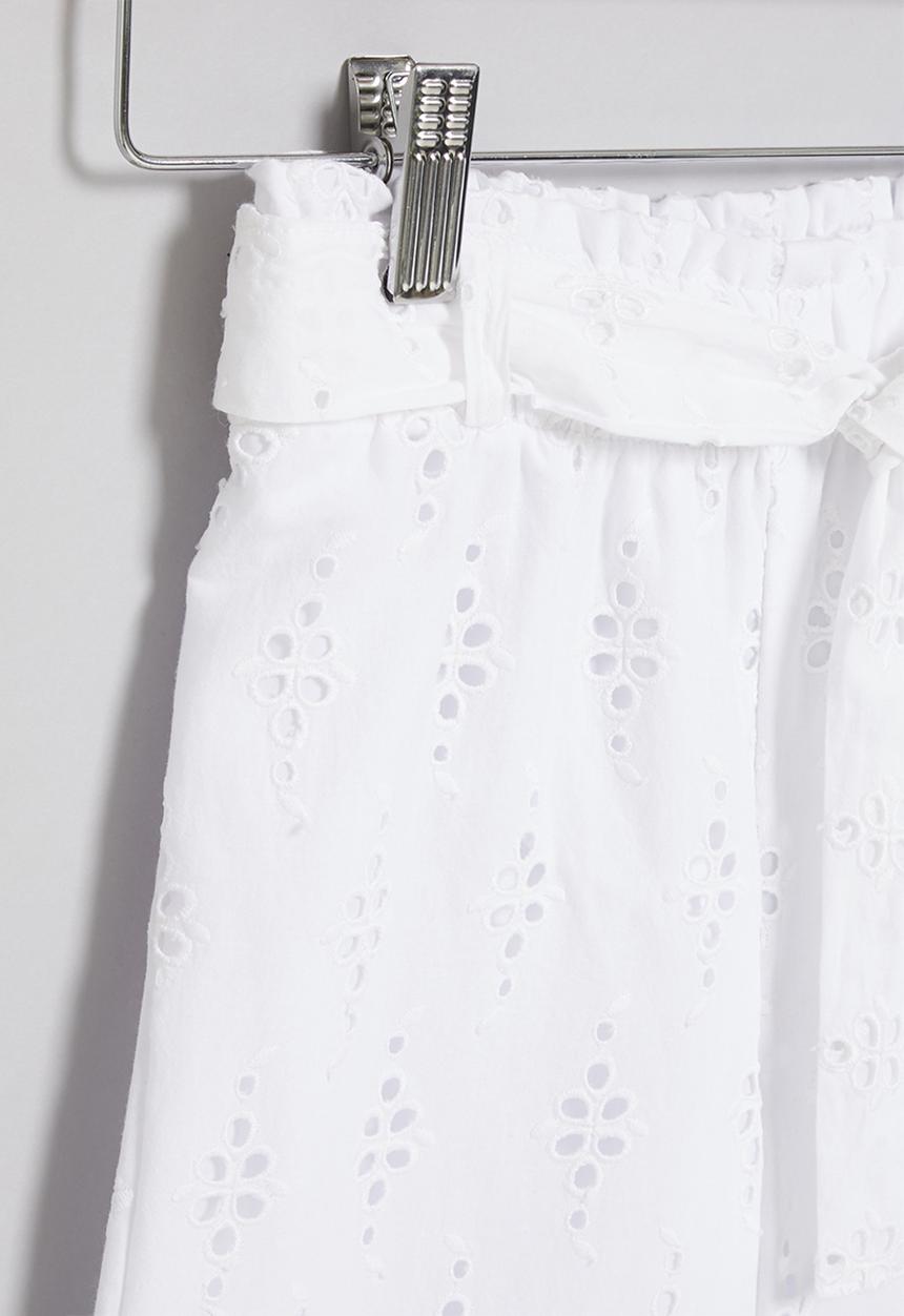 LAB - Girls anglaise pants - white