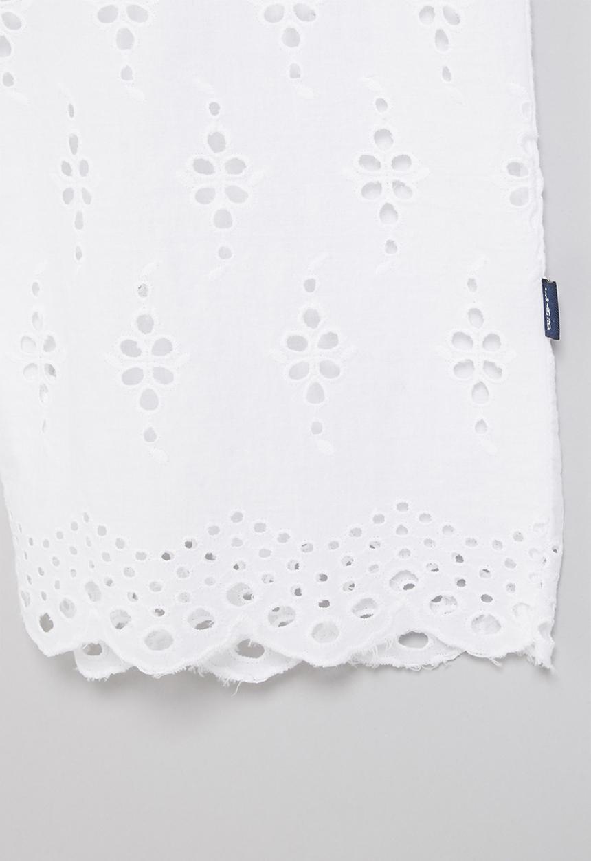 LAB - Girls anglaise pants - white
