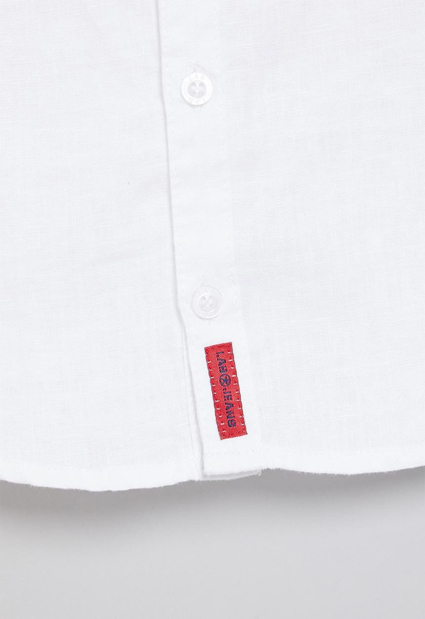 LAB - Boys long sleeve linen shirt - white