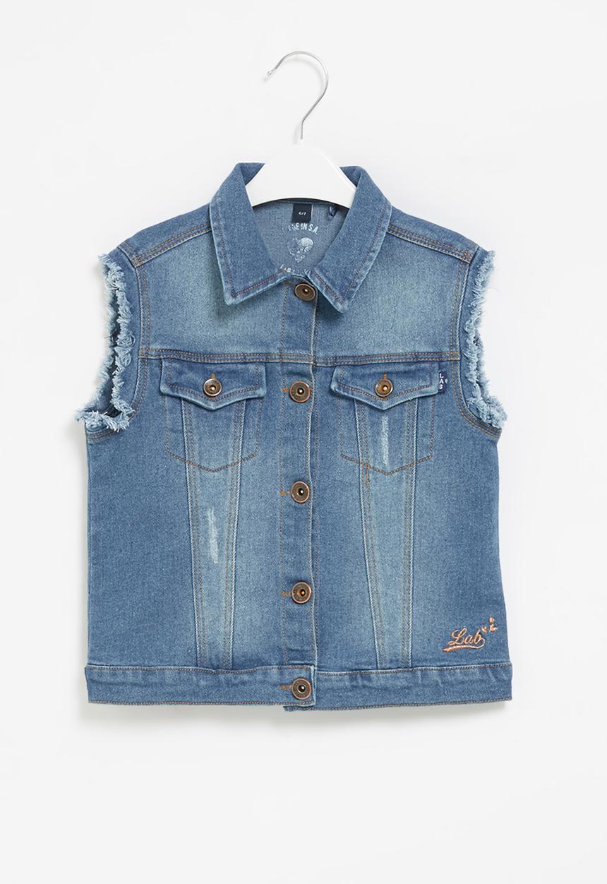 LAB - Girls sleeveless denim jacket - blue