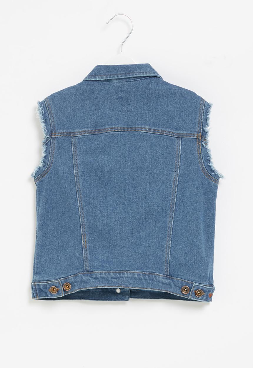 LAB - Girls sleeveless denim jacket - blue