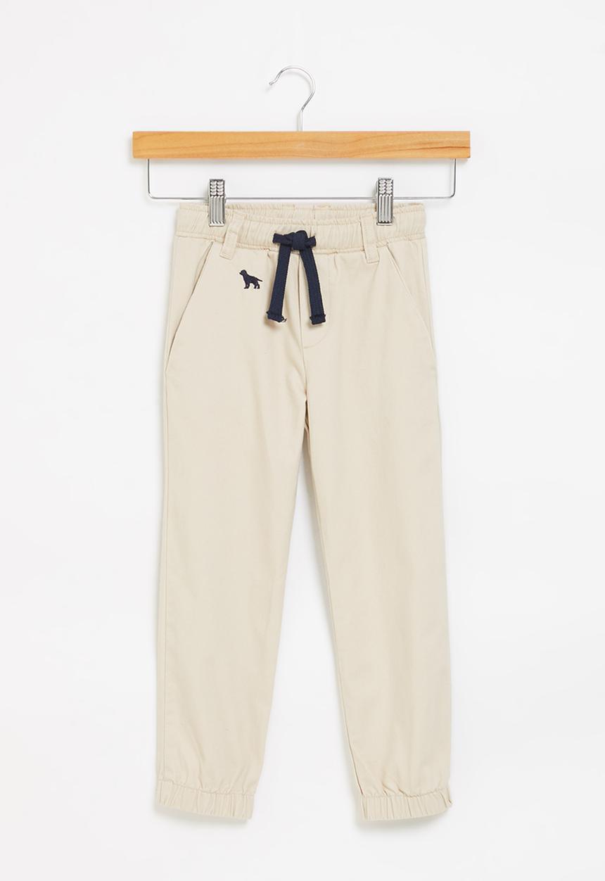 LAB - Boys twill jogger - stone
