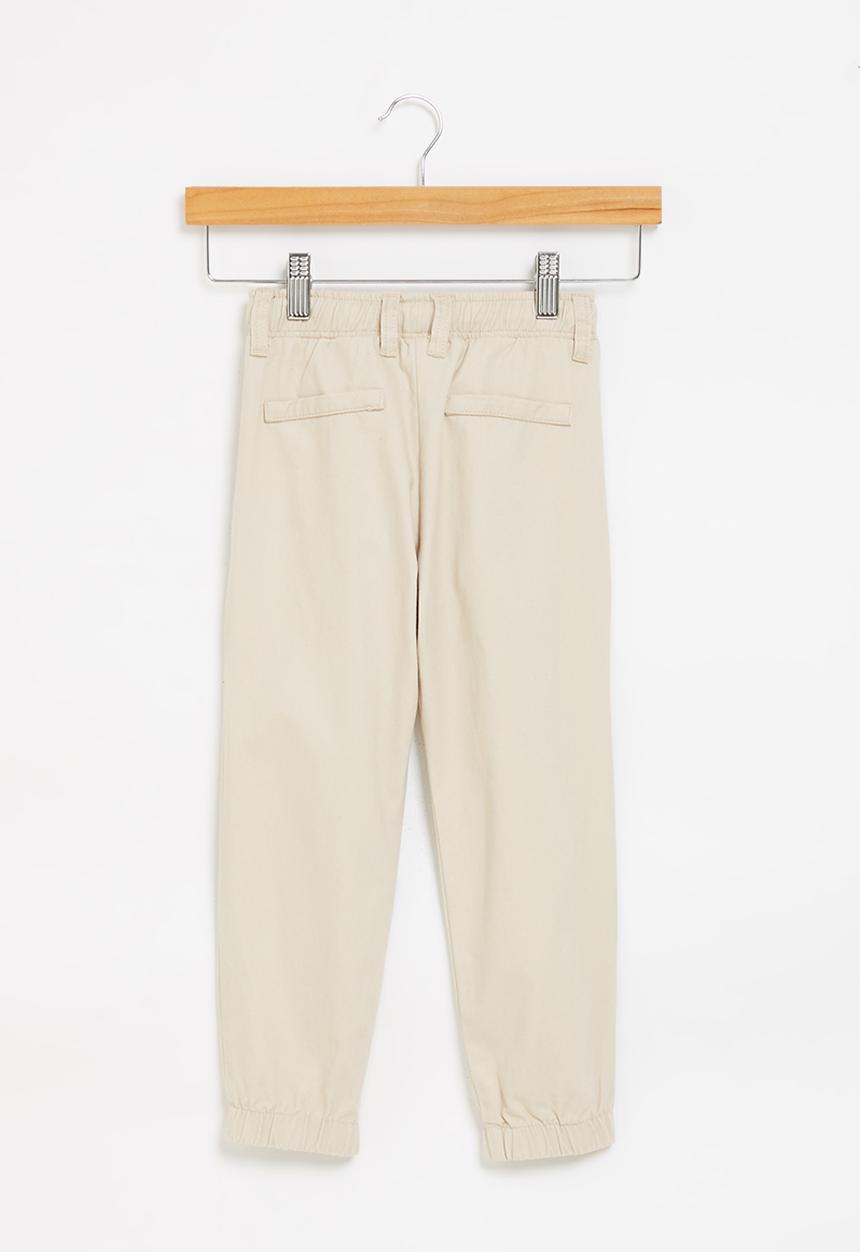 LAB - Boys twill jogger - stone