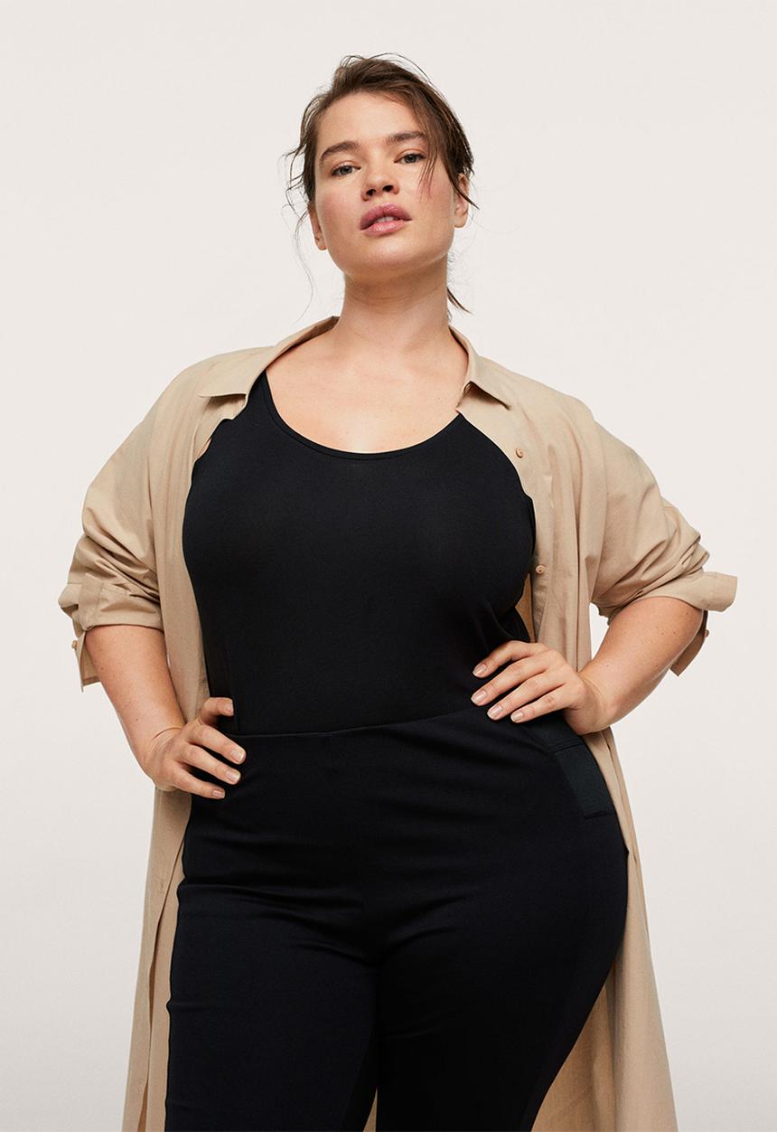 MANGO - Plus leggings chip - black