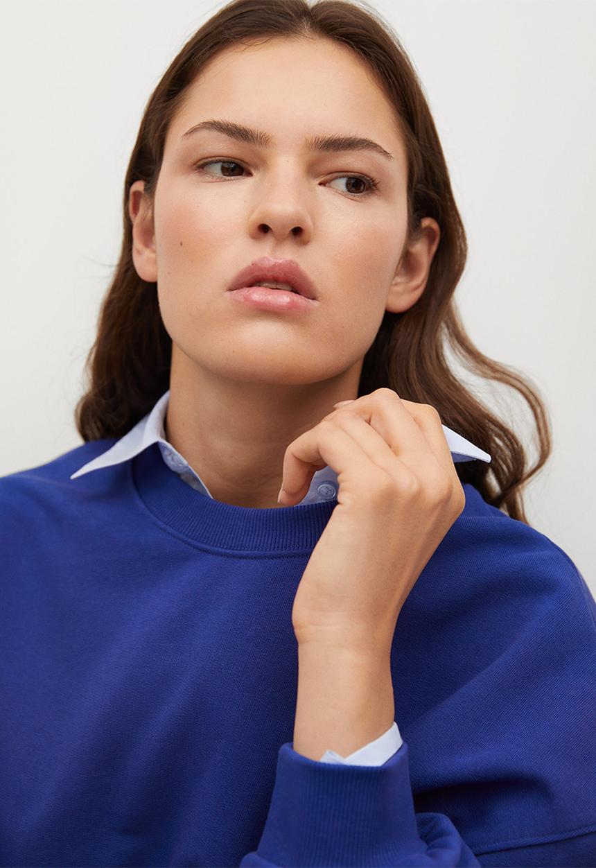 MANGO - Sweatshirt polka - medium blue