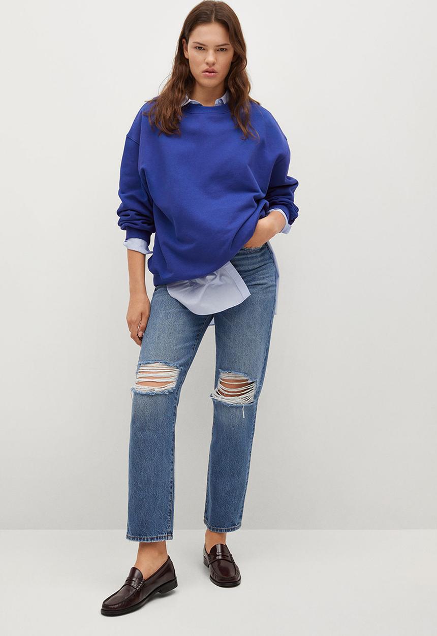 MANGO - Sweatshirt polka - medium blue